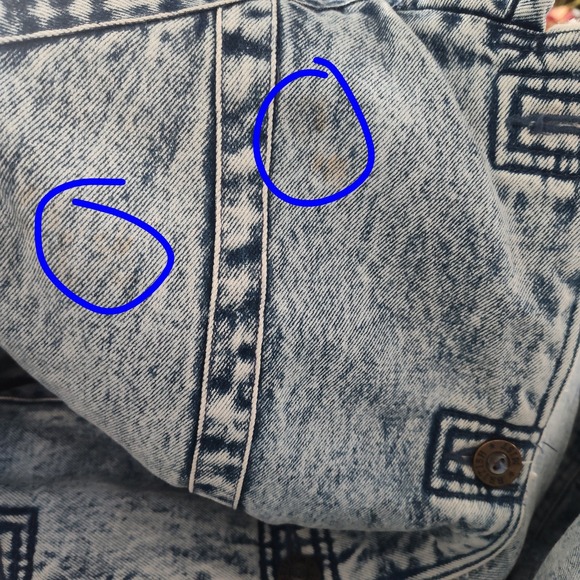 Vintage Jacket Coat Womens Size Large Sherpa Lined Denim Stonewashed Acid Wash - Picture 12 of 13